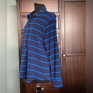 Apt 9 long sleeve vibrant blue striped top EUC